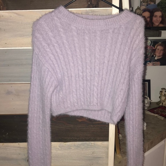 Garage Light Purple Fuzzy Sweater 